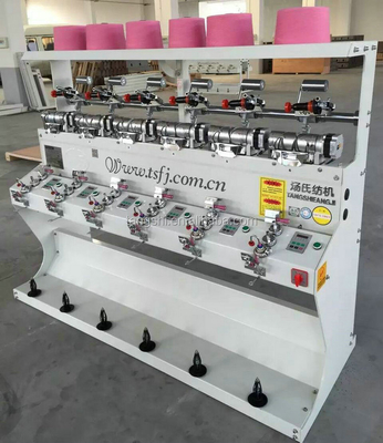 For yarn rewinding from cone to con manufacturer directly supply TS008 knitting 6 shaft winding machine